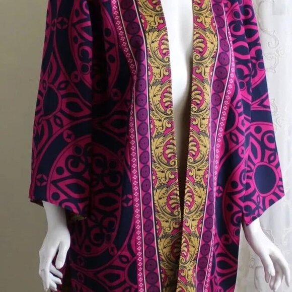 NWT CHICOS Chico’s Reversible Kimono Top Jacket Duster Silky Smooth Open Front S - Picture 3 of 6